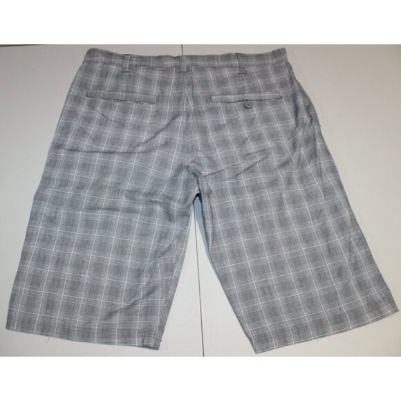 Mens AVIREX Shorts Sz: 38 Walking Outdoor Cotton Black Gray Plaid 4 Pockets - Picture 5 of 5